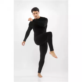 Viking Meriboo Man Set merino donje rublje za muškarce, crno, L