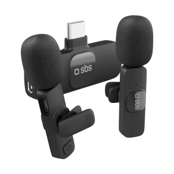 SBS lavalier mikrofoni s USB-C prijemnikom (2 kom.), crni