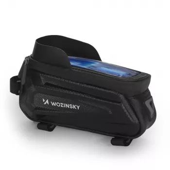 Wozinsky WBB28BK torba za okvir bicikla s futrolom za telefon, 1,7 L, crna