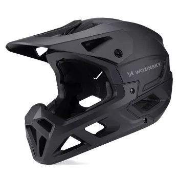 Wozinsky Full Face biciklistička kaciga s odvojivim vizirom, 60-62 cm, crna