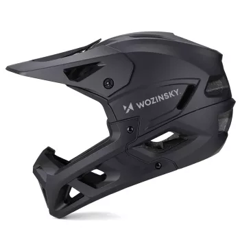 Wozinsky Full Face biciklistička kaciga s odvojivim vizirom, 60-62 cm, crna