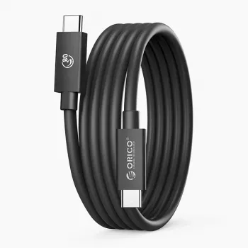 Orico TBZ5-10-BK USB4 kabel kompatibilan s Thunderbolt 5, 80Gbps, 240W, USB-C na USB-C, 1 m, crni
