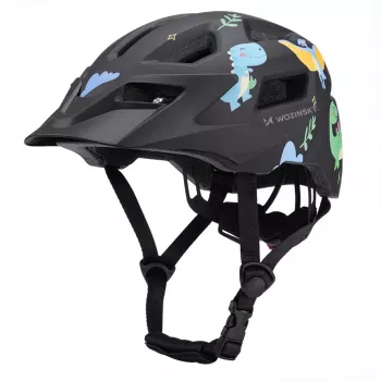 Wozinsky dječja MTB biciklistička kaciga s odvojivim vizirom, veličina XS (48-52 cm), crna