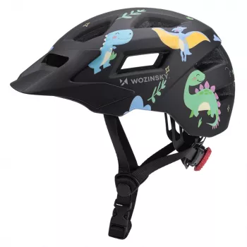 Wozinsky dječja MTB biciklistička kaciga s odvojivim vizirom, veličina XS (48-52 cm), crna
