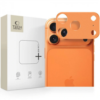 Tech-Protect Camalloy Fit+ poklopac kamere za Apple iPhone 17 Pro, Cosmic Orange