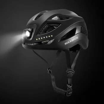Rockbros ZK-077 biciklistička kaciga s integriranim višesmjernim osvjetljenjem 57–61 cm, crna