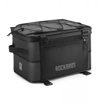 Rockbros A30 ROAD TO SKY sklopiva biciklistička torba za prtljažnik 15–30 L, crna