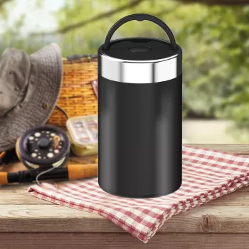 Maestro MR-1649-75-BLACK Food Thermos, 750 ml, Black