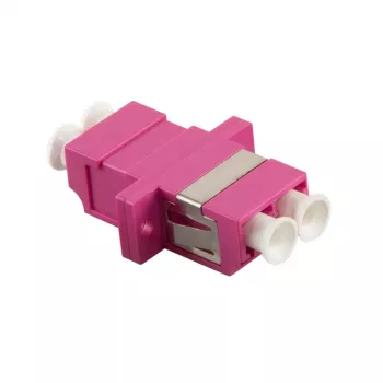 LogiLink FA02LC8 optički adapter LC dupleks, 12 komada, s prirubnicom, ljubičasti