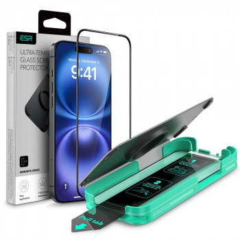ESR Armorite kaljeno staklo za Apple iPhone 16, crni okvir