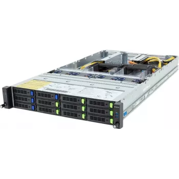 Gigabyte R283-ZF0-AAL1 rev. 3.x rack poslužitelj, Dual EPYC 9004/9005, podrška za 4x GPU, 12x 2,5 inch NVMe/SATA, bez NIC, 2x 2700 W