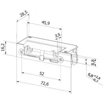 BIRA HARTTE XS serija električni otvarač vrata XS00UM, 12-24 V AC/DC, standard, s nadzorom
