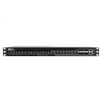QNAP QSW-M7230P-2X4F24T L3 Lite managed switch, 2 x 100 Gigabit QSFP28 + 4 x 25 Gigabit SFP28 + 24 x 100/1000/2.5G/5G/10G (PoE++)
