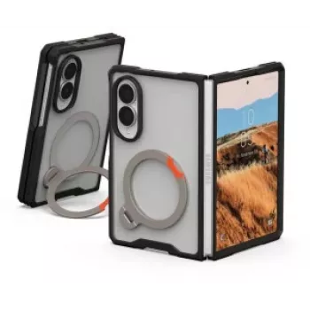 Urban Armor Gear UAG Mouve XTE 360 Kickstand Case with Magnet Module for Samsung Galaxy Z Fold8, Ice/Black