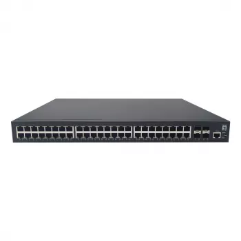 LevelOne GTP-5271DP upravljani L3 PoE+ preklopnik, 48 x Gigabit PoE, 4 x 10G SFP, 400 W, 19 inch