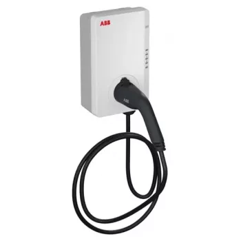ABB Terra AC TAC-W22-G5-R-C-0 zidna punionica za električna vozila, 22 kW, Type 2, 5 m kabel, bijela